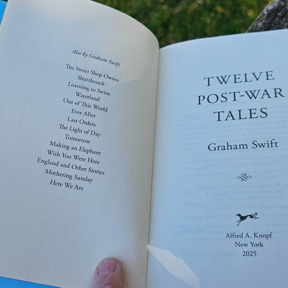hardcover book with dust cover Twelve Post-War Tales by Graham Swift dated 2025 - Picture 5 of 7